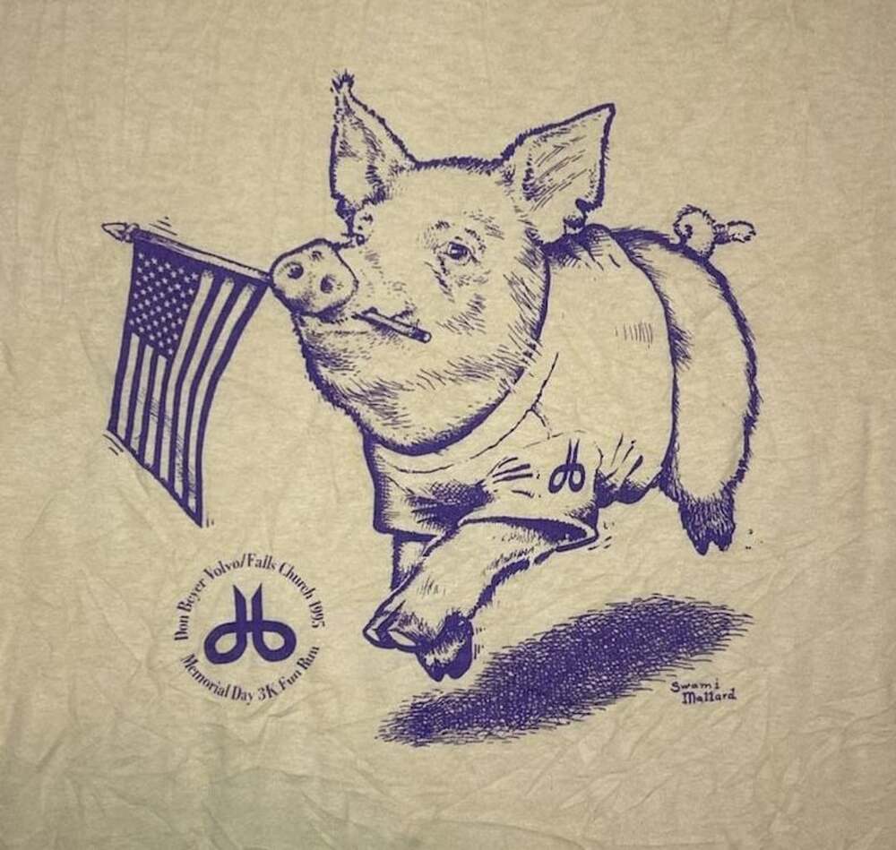 Vintage 1995 Don Beyer Volvo Memorial Day 3K Fun Run T-Shirt XL